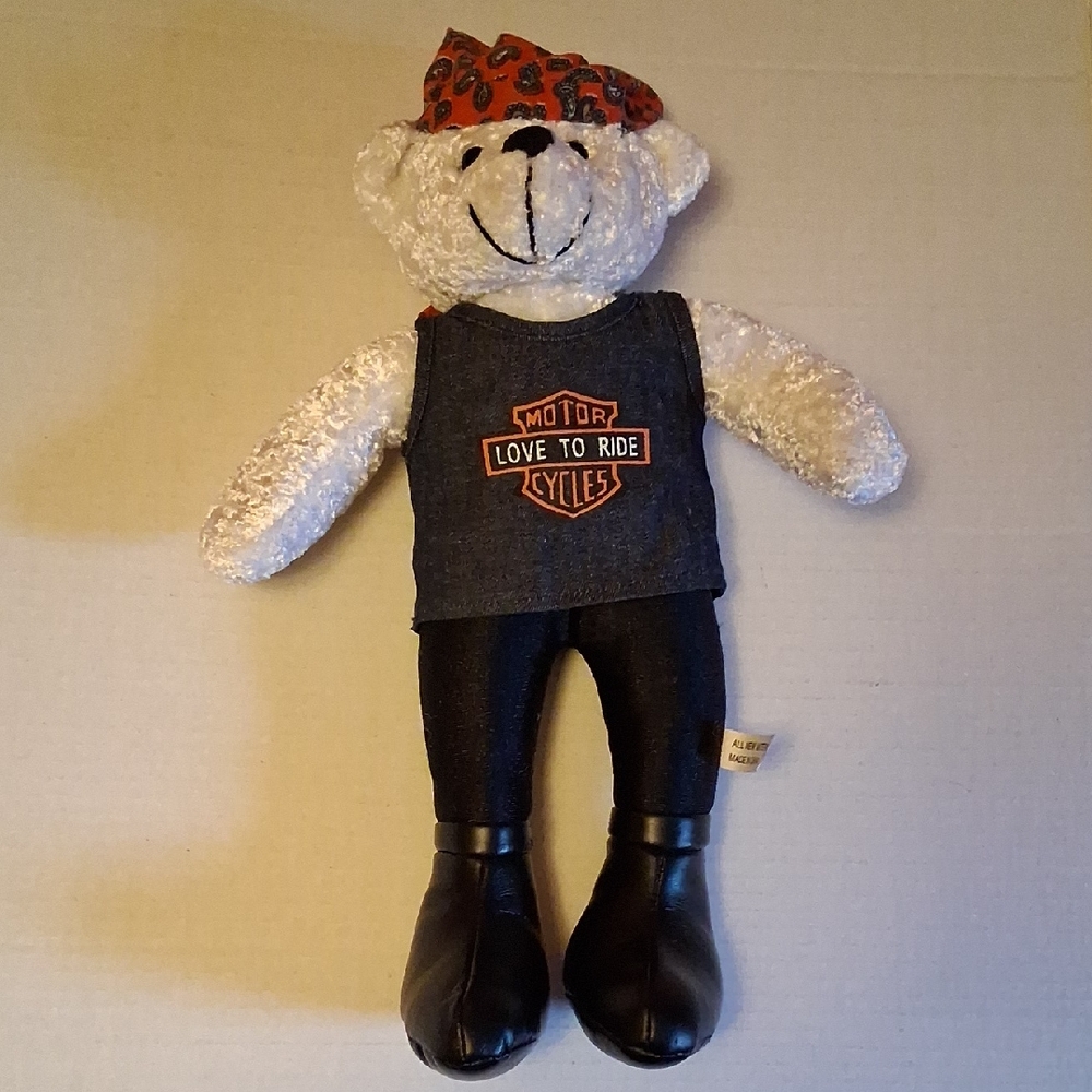 Motorcycle Teddy Bear with Bandana
